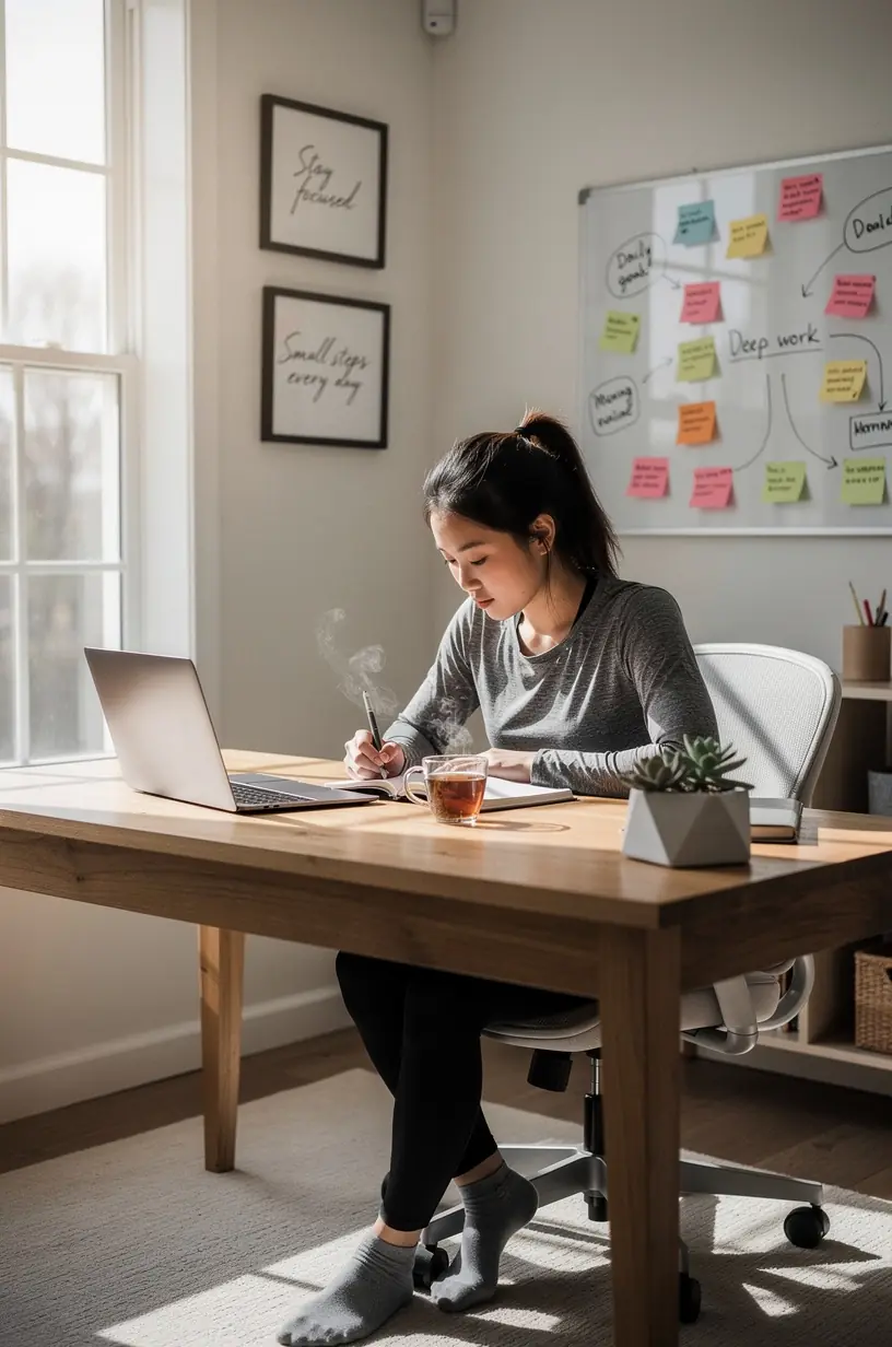 Goal setting for improved daily routines and productivity